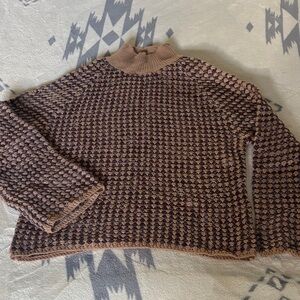 Brown and Black Knit Sweater